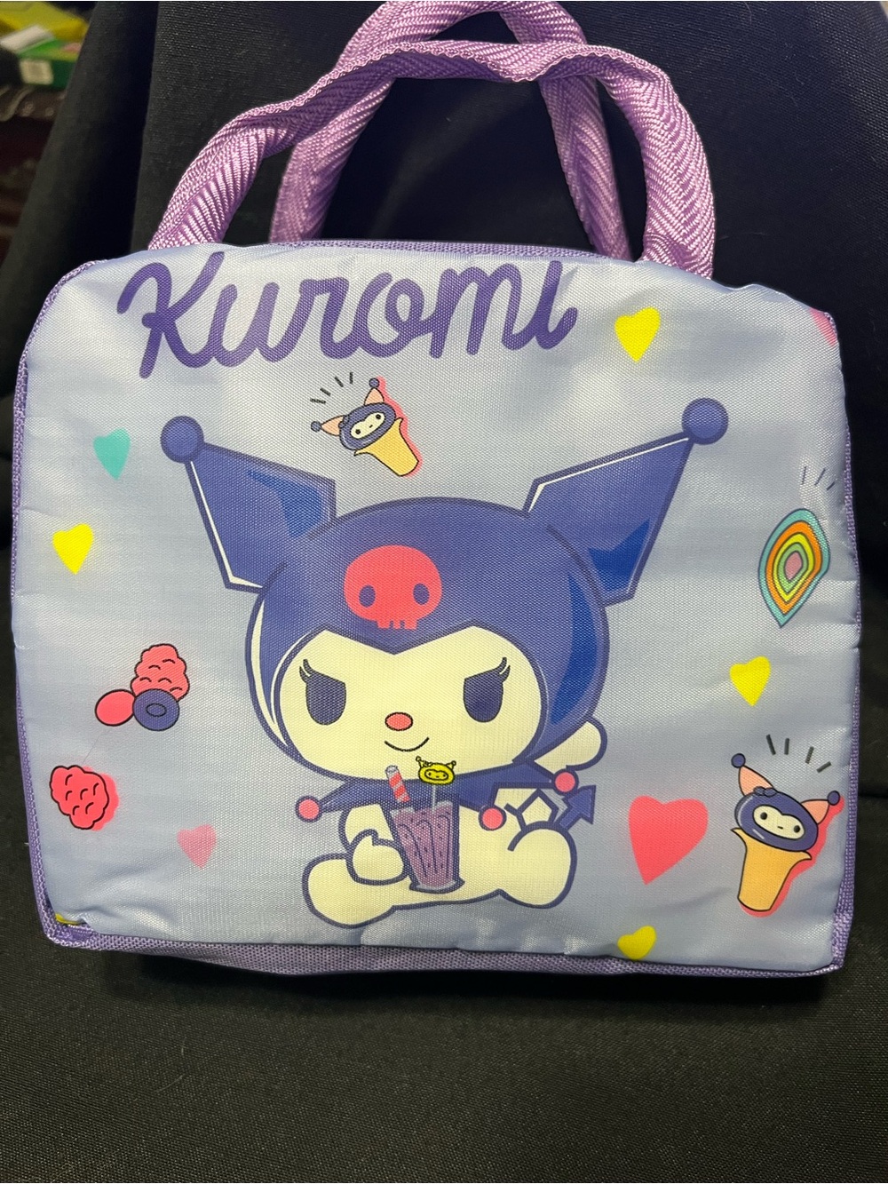 Sanrio Kuromi Lavender Pink Character Lunch Bag